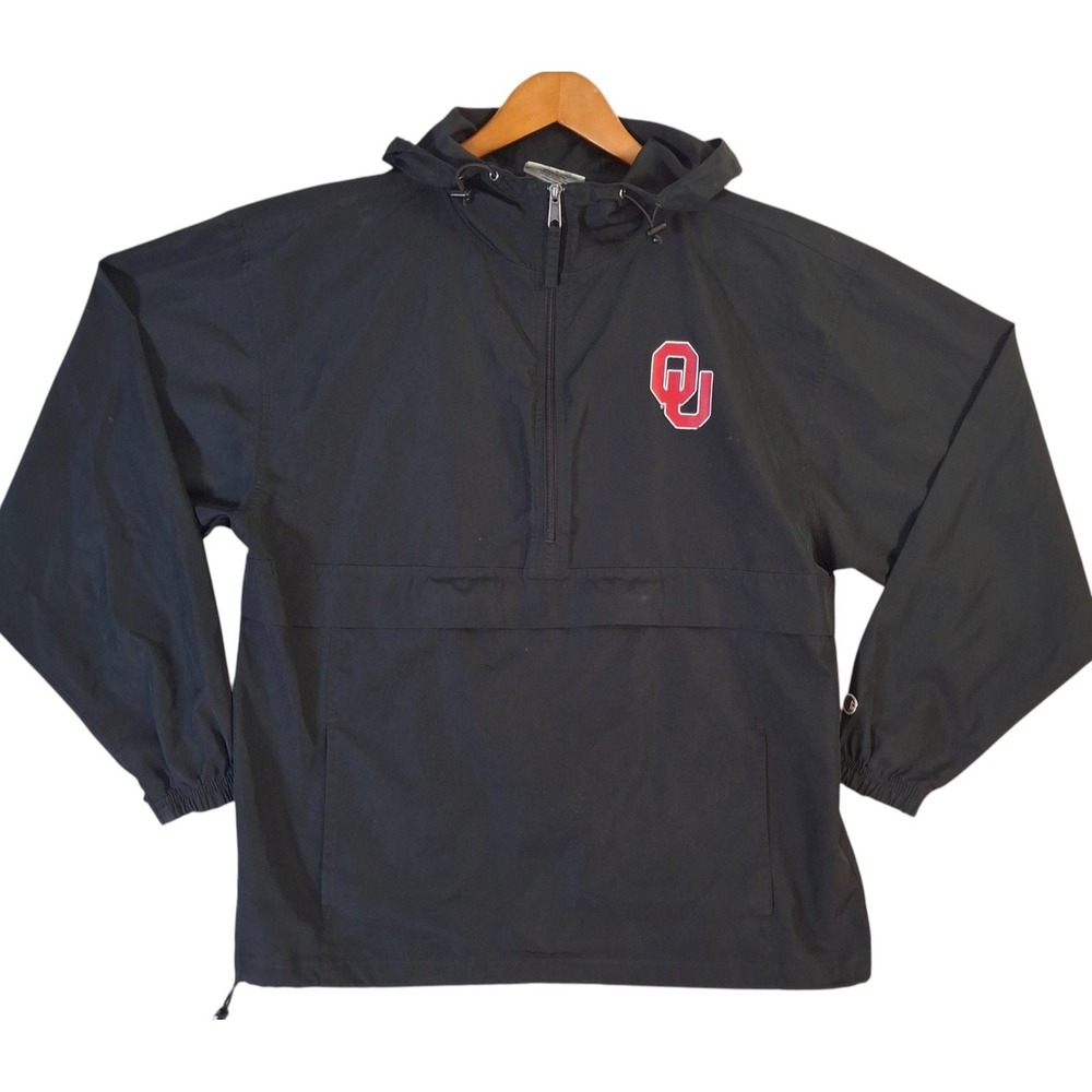 Oklahoma Sooners  Anorak Jacket Men's Medium Black NCAA Football Champion Hooded